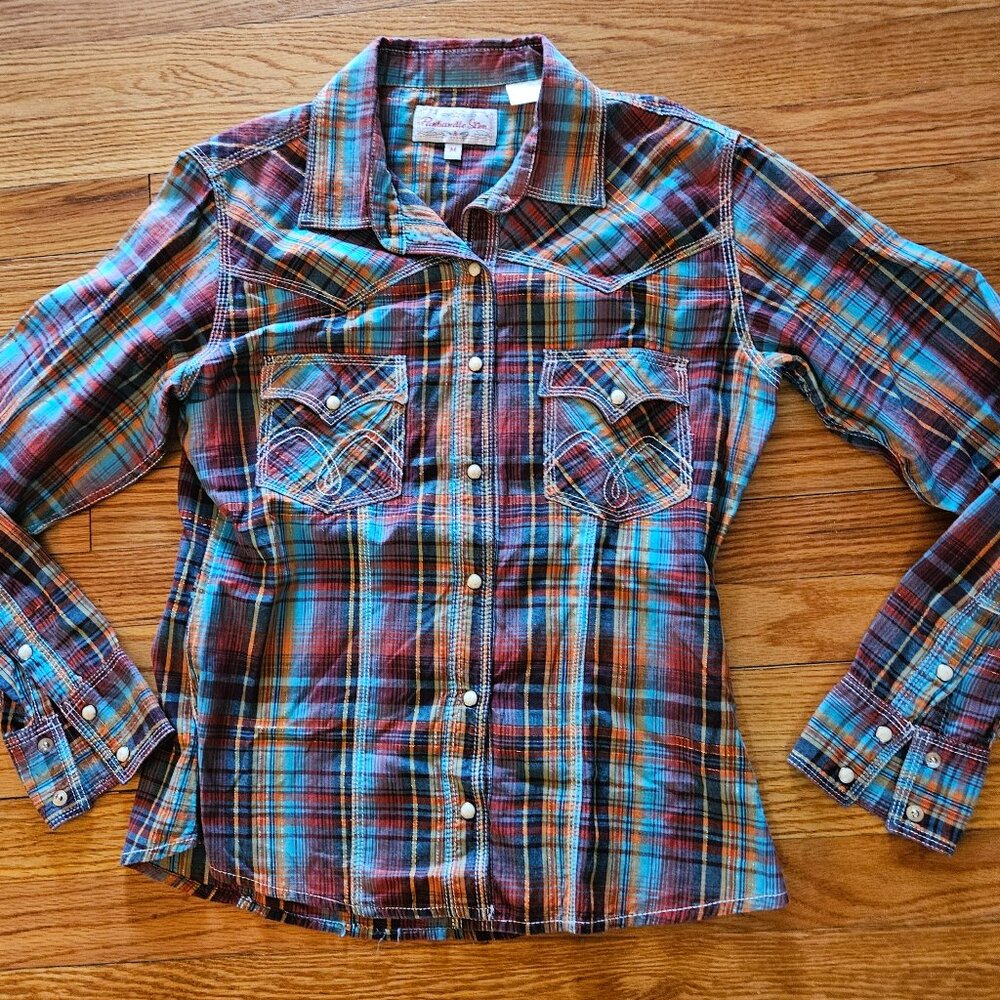 Plaid Button-Up Shirt